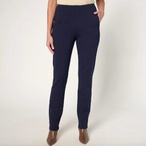 Belle by Kim Gravel Regular Ponte Hollywood Waist Full Length Pants, Sz 8 a66760